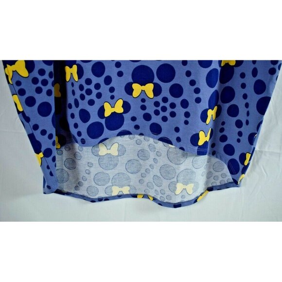 LuLaRoe Misses Small Disney Blue Minnie Mouse Short Sleeve Irma Tunic (New) - Picture 7 of 11